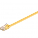 CAT 6 Netzwerkkabel, U/UTP, flach, gelb - Lnge: 1,0 m