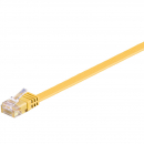 CAT 6 Netzwerkkabel, U/UTP, flach, gelb - Lnge: 1,50 m