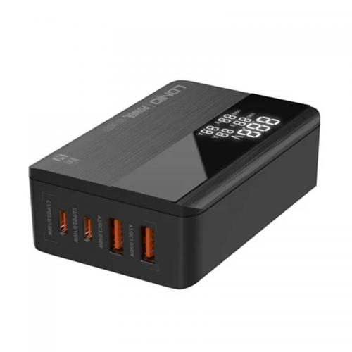 LDNIO Ladegert mit Stromanzeige, 2x USB 2x USB-C, 100W, schwarz