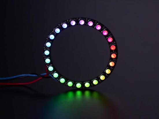 Adafruit NeoPixel Ring - 24 x 5050 RGBW LEDs mit integrierten Treibern, natrliches Wei