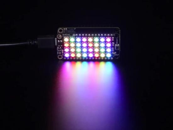 Adafruit NeoPixel FeatherWing - 4x8 RGB LED Add-on fr alle Feather Boards