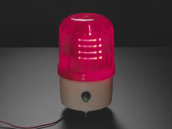 Rotierende LED-Warnleuchte mit Alarmsummer, einstellbare Lautstärke 