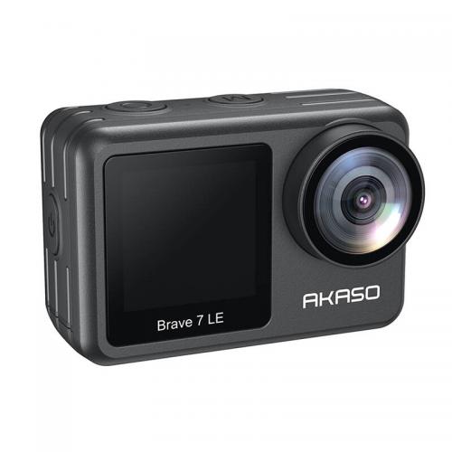 Akaso Brave 7 LE Action Cam, 20MP, 4K, 30fps, 5x Zoom, Front-Display, WiFi