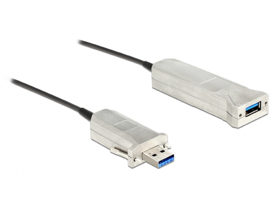 USB 3.0 SuperSpeed Aktives Optisches Verlngerungskabel A Stecker  A Buchse schwarz