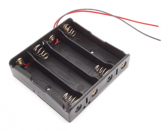 Batteriehalter fr 4x 18650 mit Anschlusskabel