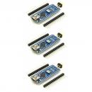 3 x kompatibler Arduino Nano mit Atmel Mega 328P Prozessor & CH340G USB-Chipsatz
