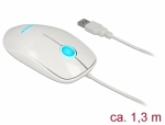 Optische 3-Tasten LED Maus USB Typ-A wei