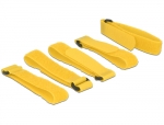 Kabelbinder, Klettverschluss L 300 mm x B 20 mm 5 Stck mit Schlaufe gelb