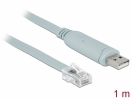 Adapterkabel USB 2.0 Typ A Stecker  1x Seriell RS-232 RJ45 Stecker grau - Lnge: 1,0m