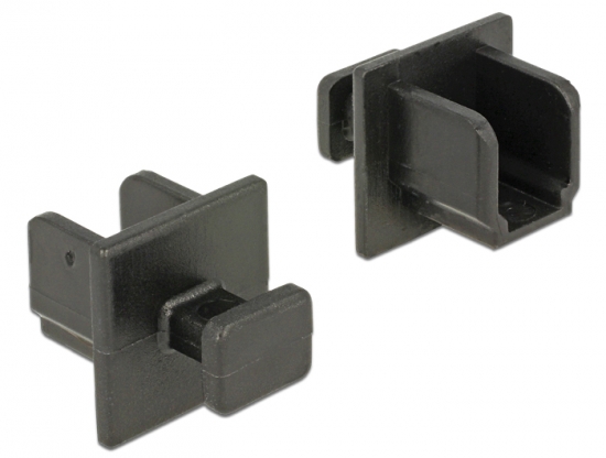 Staubschutz fr USB 3.0 Typ-B Buchse mit Griff 10 Stck schwarz