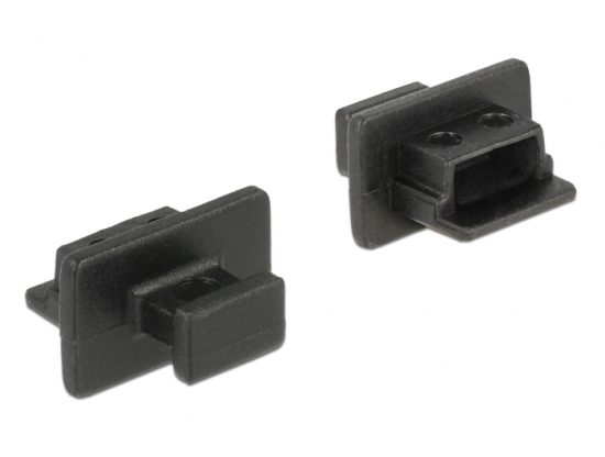 Staubschutz fr USB 2.0 Mini-B Buchse mit Griff 10 Stck schwarz