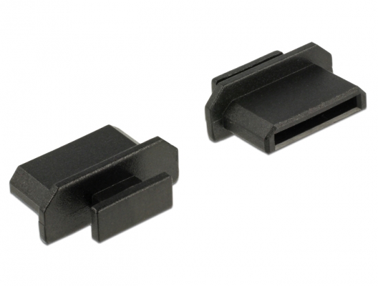 Staubschutz fr HDMI mini-C Buchse mit Griff 10 Stck schwarz
