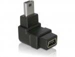Mini USB 2.0 270 Winkeladapter Mini B Stecker - Mini B Buchse oben/unten schwarz