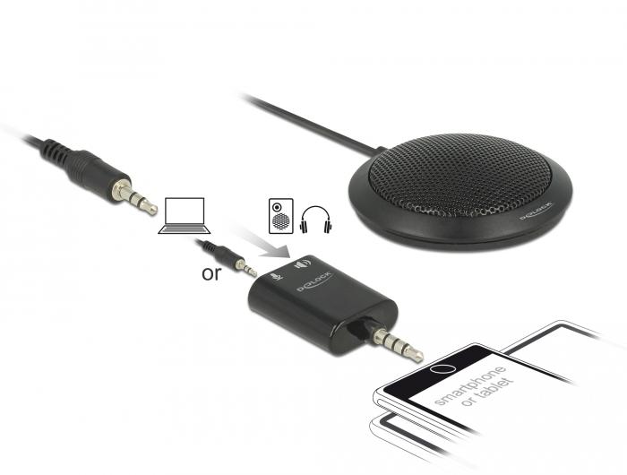 Kondensator Tisch Mikrofon Omnidirektional für Konferenz mit 3,5 mm Klinkenstecker 3 Pin