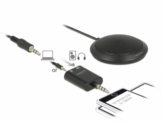 Kondensator Tisch Mikrofon Omnidirektional für Konferenz mit 3,5 mm Klinkenstecker 3 Pin