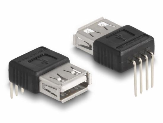 Adapter USB 2.0 Typ-A Buchse - 4 Pin 90 gewinkelt
