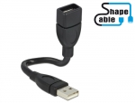 Shape USB 2.0 Hi-Speed Verlngerungskabel A Stecker  A Buchse schwarz - Lnge: 0,15 m