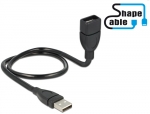 Shape USB 2.0 Hi-Speed Verlngerungskabel A Stecker  A Buchse schwarz - Lnge: 0,50 m