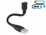 Shape USB 2.0 Adapterkabel A Stecker  Micro-B Buchse - Lnge: 0,15m