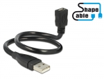 Shape USB 2.0 Adapterkabel A Stecker  Micro-B Buchse - Lnge: 0,35m