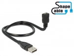 Shape USB 2.0 Adapterkabel A Stecker  Micro-B Buchse - Lnge: 0,50m