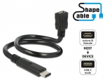 Shape USB 2.0 Hi-Speed Adapterkabel C Stecker  Micro B Buchse schwarz - Lnge: 0,35m