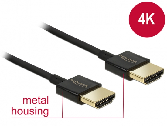 Premium Ultra Slim High Speed HDMI Kabel mit Ethernet A Stecker  A Stecker - Lnge: 2,00 m