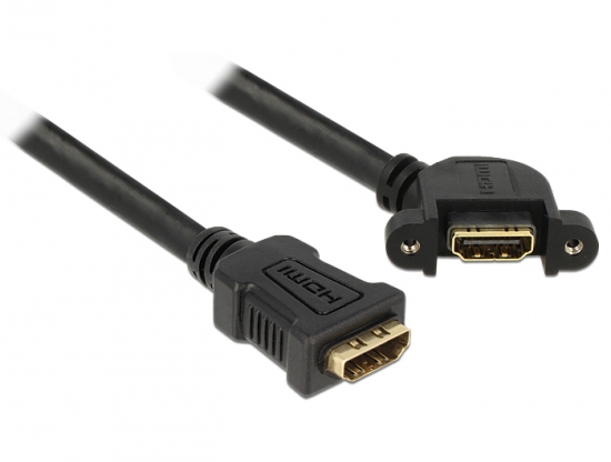 Kabel HDMI A Buchse > HDMI A Buchse zum Einbau 110 0,25 m Delock