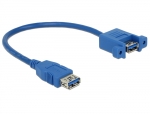 Kabel USB 3.0 A Buchse > USB 3.0 A Buchse zum Einbau Delock - Lnge: 0,25 m