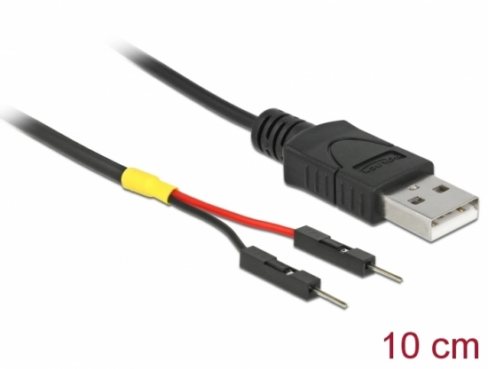 Kabel USB Typ A Stecker  2x Pfostenstecker einzeln zur Stromversorgung - Lnge: 10 cm