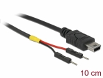 Kabel Mini USB Typ B Stecker  2x Pfostenstecker einzeln zur Stromversorgung - Lnge: 10 cm