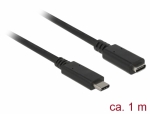 USB-C 3.1 Gen 1 Verlngerung, C-Stecker  C-Buchse, schwarz - Lnge: 1,0m
