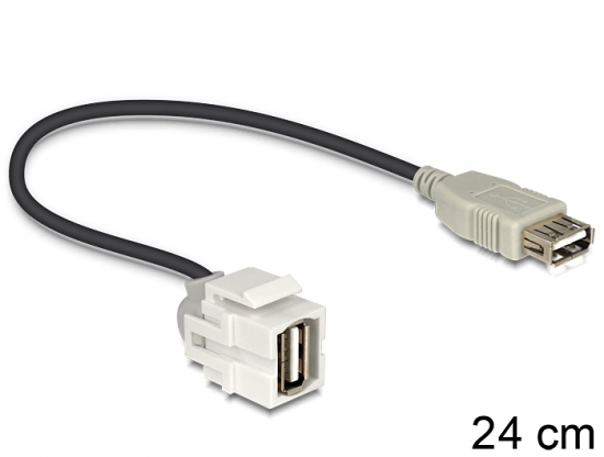 Keystone USB2.0 A Buchse > USB2.0 A Buchse 250 mit Kabel