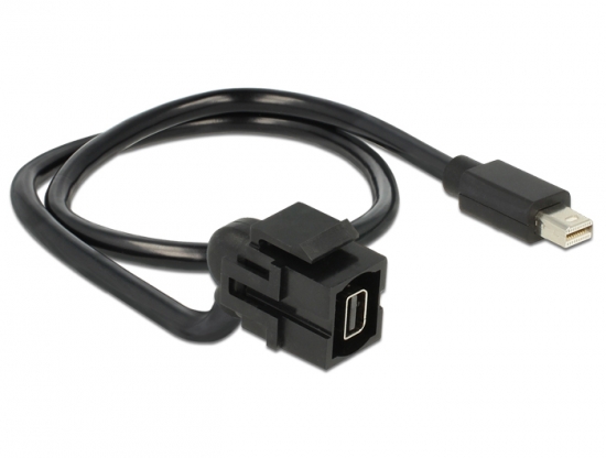 Keystone mini Displayport Buchse > Mini Displayport Stecker 110 mit Kabel
