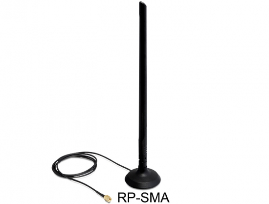 WLAN 802.11 b/g/n Antenne RP-SMA 6,5 dBi omnidirektional Gelenk mit magnetischem Standfu