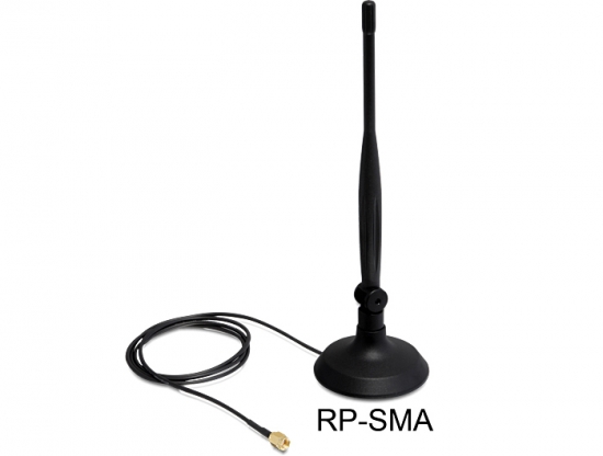WLAN 802.11 b/g/n Antenne RP-SMA 4 dBi omnidirektional Gelenk mit magnetischem Standfu