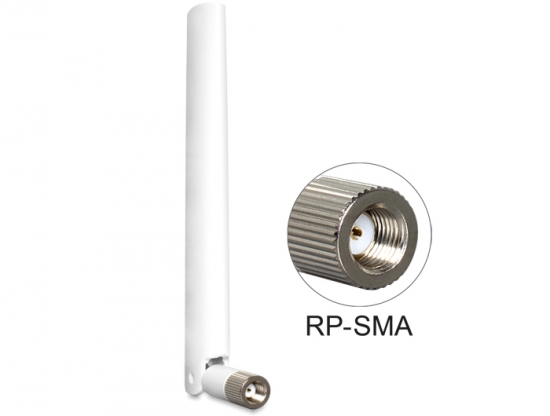 WLAN 802.11 ac/a/b/g/n Antenne RP-SMA 2 ~ 4 dBi omnidirektional Gelenk wei