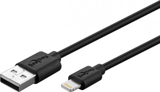 goobay Lightning USB Kabel (MFi) schwarz