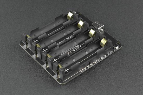DFRobot Batteriehalter fr 4x 18650 mit Micro-USB, USB-C