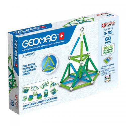 Geomag Classic Blocks Recycled, Magnetbausystem, 60 Teile