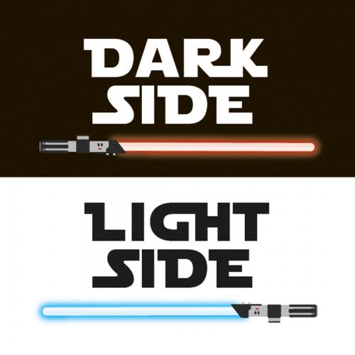 Lichtschalter-Aufkleber : Dark Side / Light Side