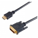Adapterkabel HDMI Typ A Stecker  DVI-D 24+1 Stecker schwarz