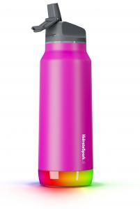 HidrateSpark Pro 946ml, BPA freie intelligente Edelstahl-Trinkflasche, Strohhalm, Pink