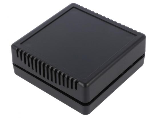 KRADEX Raumsensorgehuse, Universal, ABS, 100 x 100 x 35mm, Lftungsschlitze, schwarz