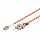 LWL Kabel Multimode OM2, LC-Stecker (UPC) > SC-Stecker (UPC), orange