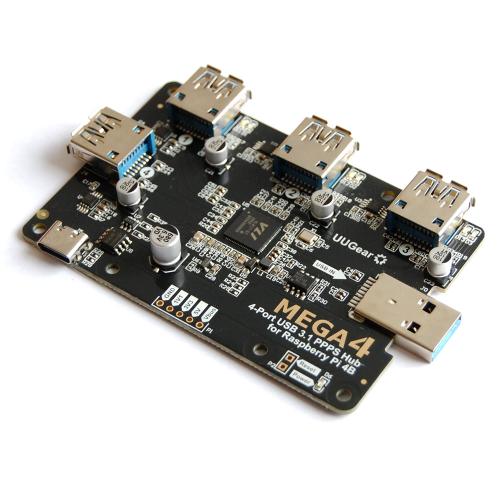 MEGA4 4-Port USB-Hub 3.1 PPPS Hub fr Raspberry Pi 4B