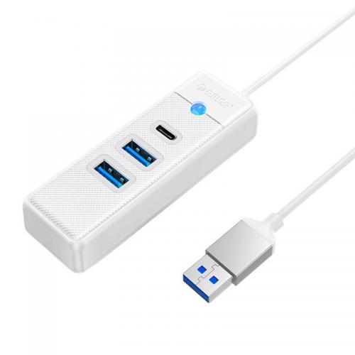 Orico Hub Adapter USB zu 2x USB 3.0 + USB-C, 0,15m, Wei