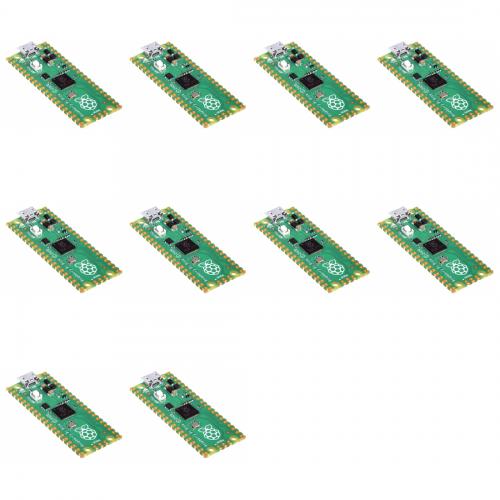 10 x Raspberry Pi Pico, RP2040 Mikrocontroller-Board