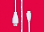 offizielles Raspberry Pi Zero Mini HDMI Kabel, weiss, 1,0m