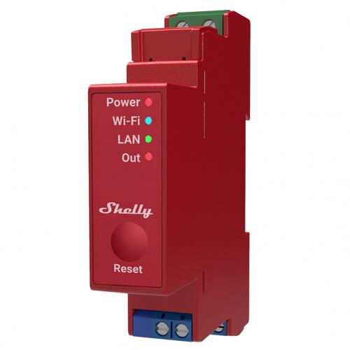 Shelly Pro 1PM, 1 Kanal WLAN + Bluetooth Schaltaktor mit Messfunktion, DIN Rail Montage